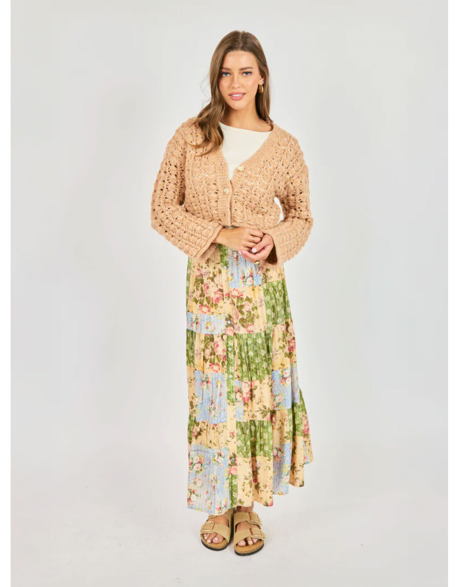 Sadie & Sage Sadie & Sage - Treasured Trove Quilted Midi Skirt