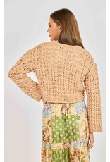 Sadie & Sage Sadie & Sage - Krista Open Knit Cardigan (Pink Beige)