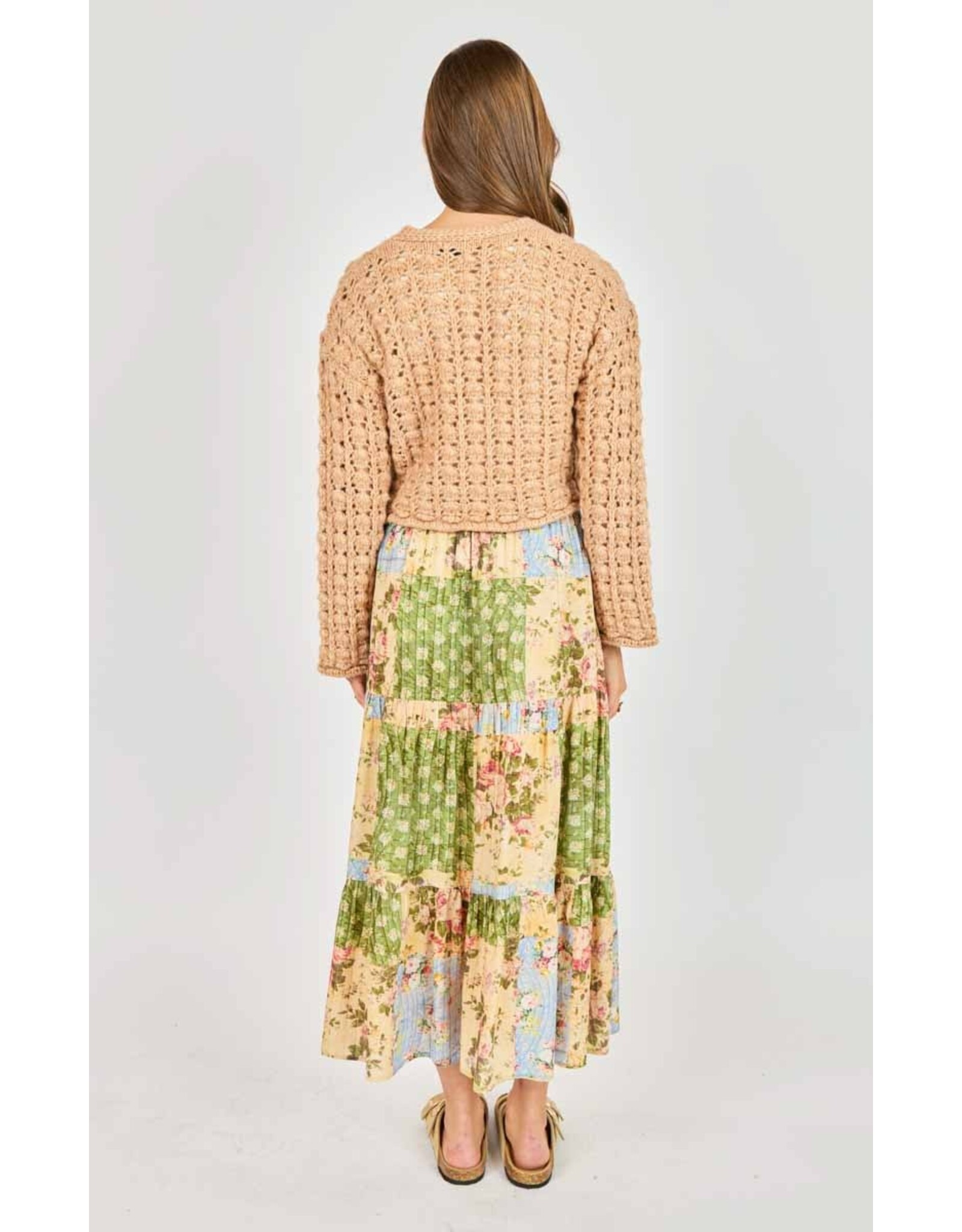 Sadie & Sage Sadie & Sage - Krista Open Knit Cardigan (Pink Beige)