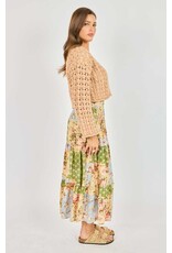 Sadie & Sage Sadie & Sage - Krista Open Knit Cardigan (Pink Beige)