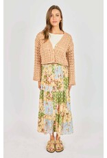 Sadie & Sage Sadie & Sage - Krista Open Knit Cardigan (Pink Beige)