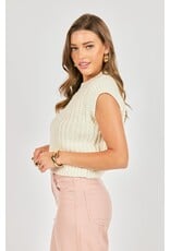 Sadie & Sage Sadie & Sage - Chunky Hand Knit Tank (Ivory)