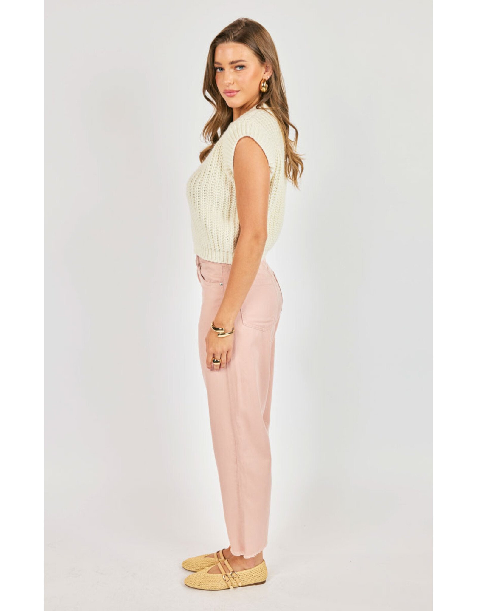 Sadie & Sage Sadie & Sage - Chunky Hand Knit Tank (Ivory)