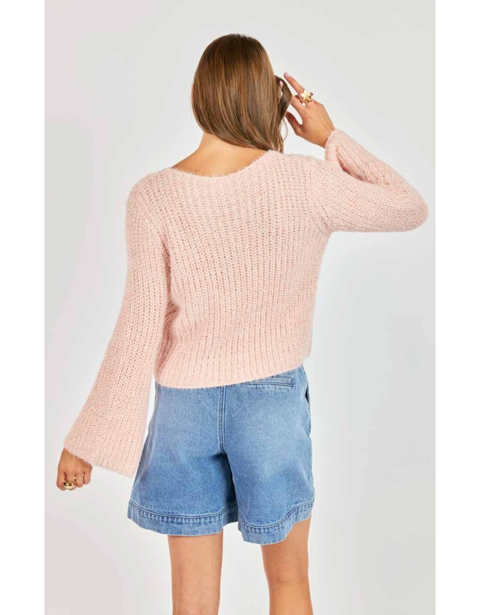 Sadie & Sage Sadie & Sage - Ginis Bell Sleeve Sweater (Blush)
