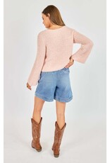Sadie & Sage Sadie & Sage - Ginis Bell Sleeve Sweater (Blush)