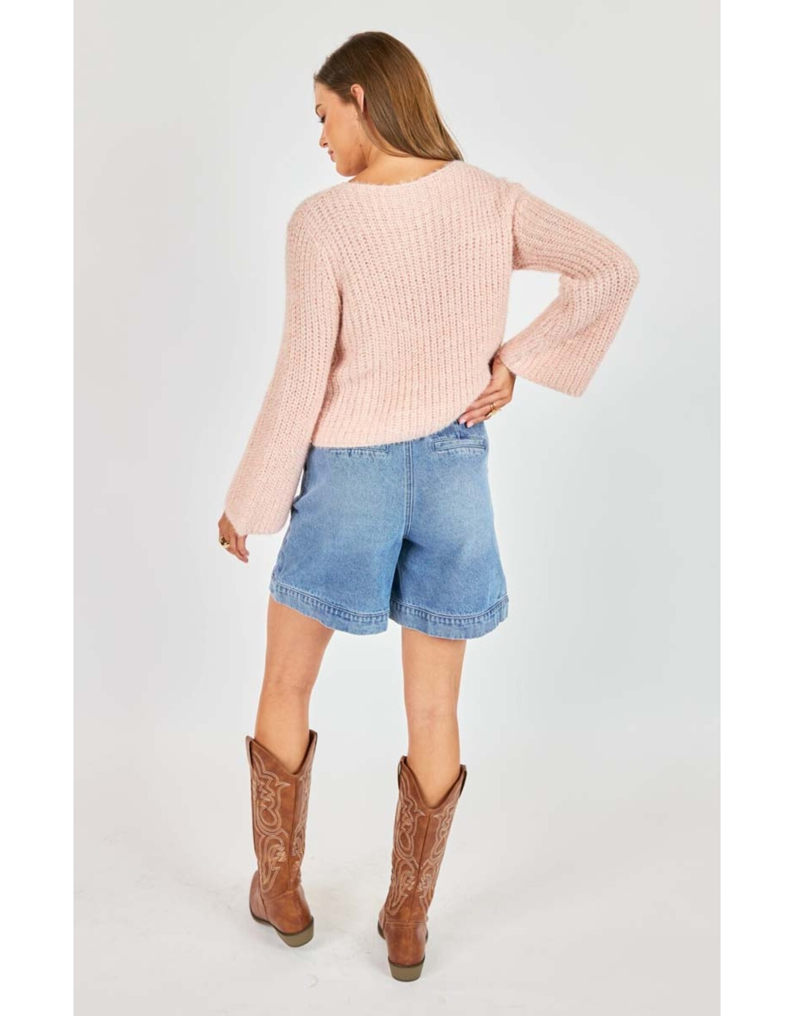 Sadie & Sage Sadie & Sage - Ginis Bell Sleeve Sweater (Blush)