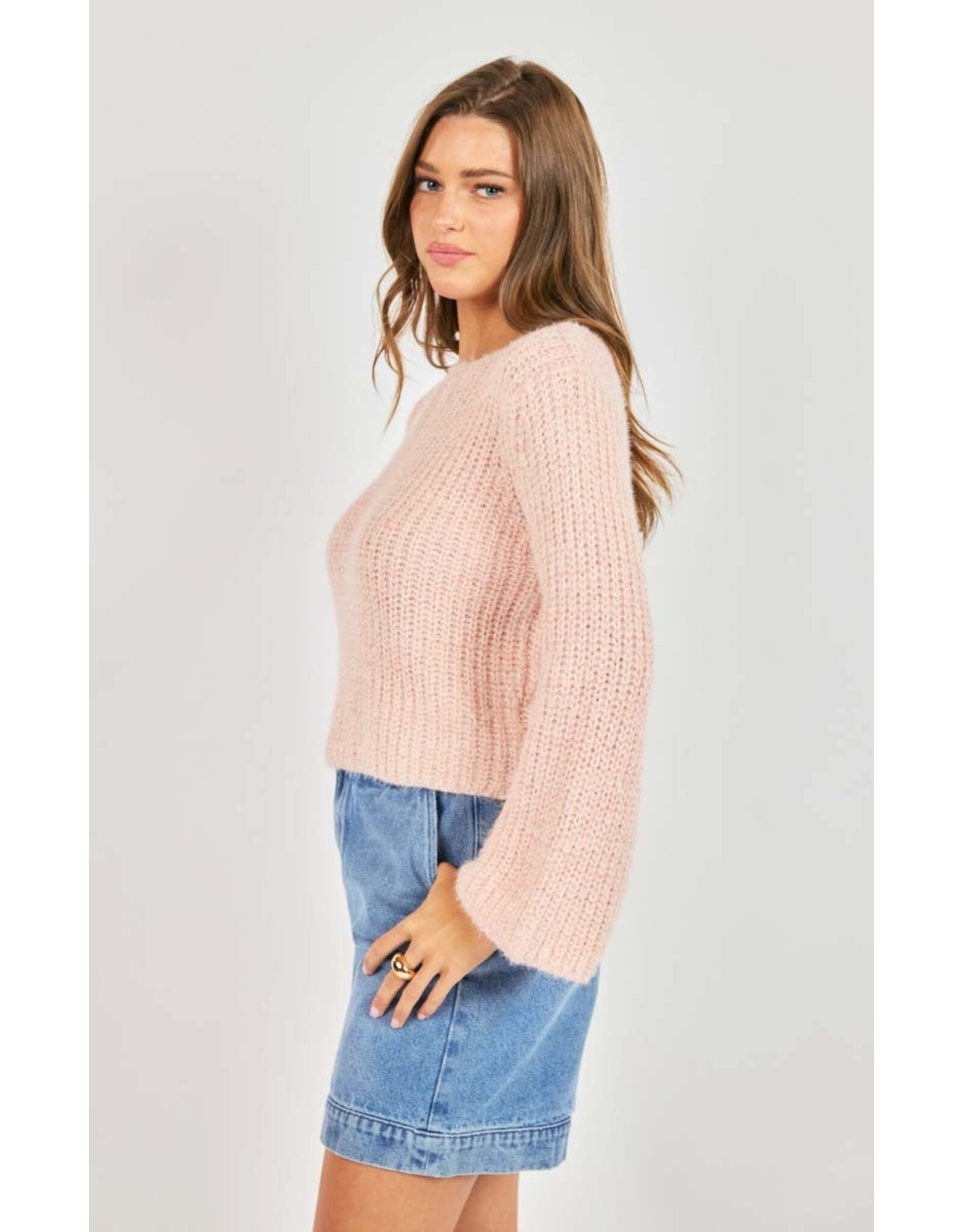 Sadie & Sage Sadie & Sage - Ginis Bell Sleeve Sweater (Blush)