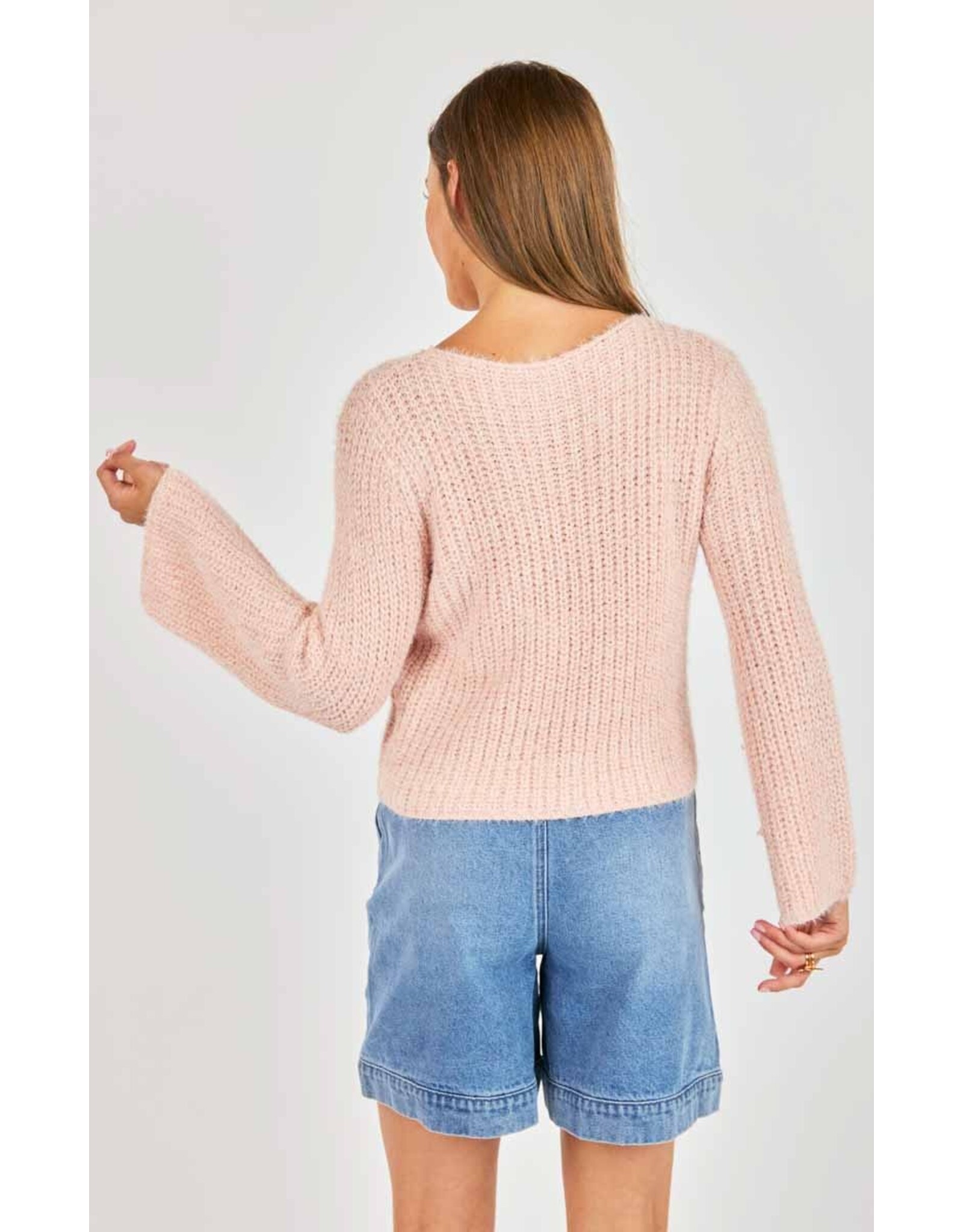 Sadie & Sage Sadie & Sage - Ginis Bell Sleeve Sweater (Blush)