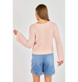 Sadie & Sage Sadie & Sage - Ginis Bell Sleeve Sweater (Blush)