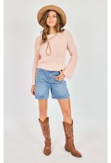 Sadie & Sage Sadie & Sage - Ginis Bell Sleeve Sweater (Blush)