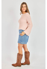 Sadie & Sage Sadie & Sage - Ginis Bell Sleeve Sweater (Blush)