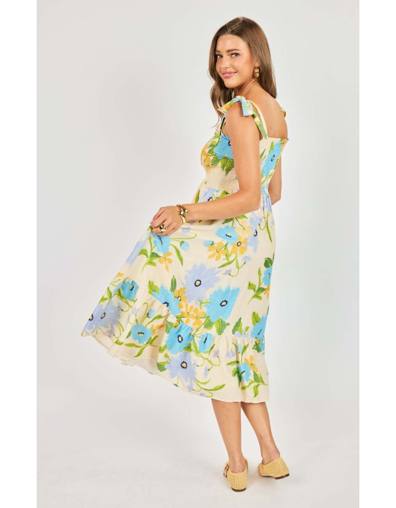 Sadie & Sage Sadie & Sage - Fresh Cut Midi Dress (Cream / Multi)