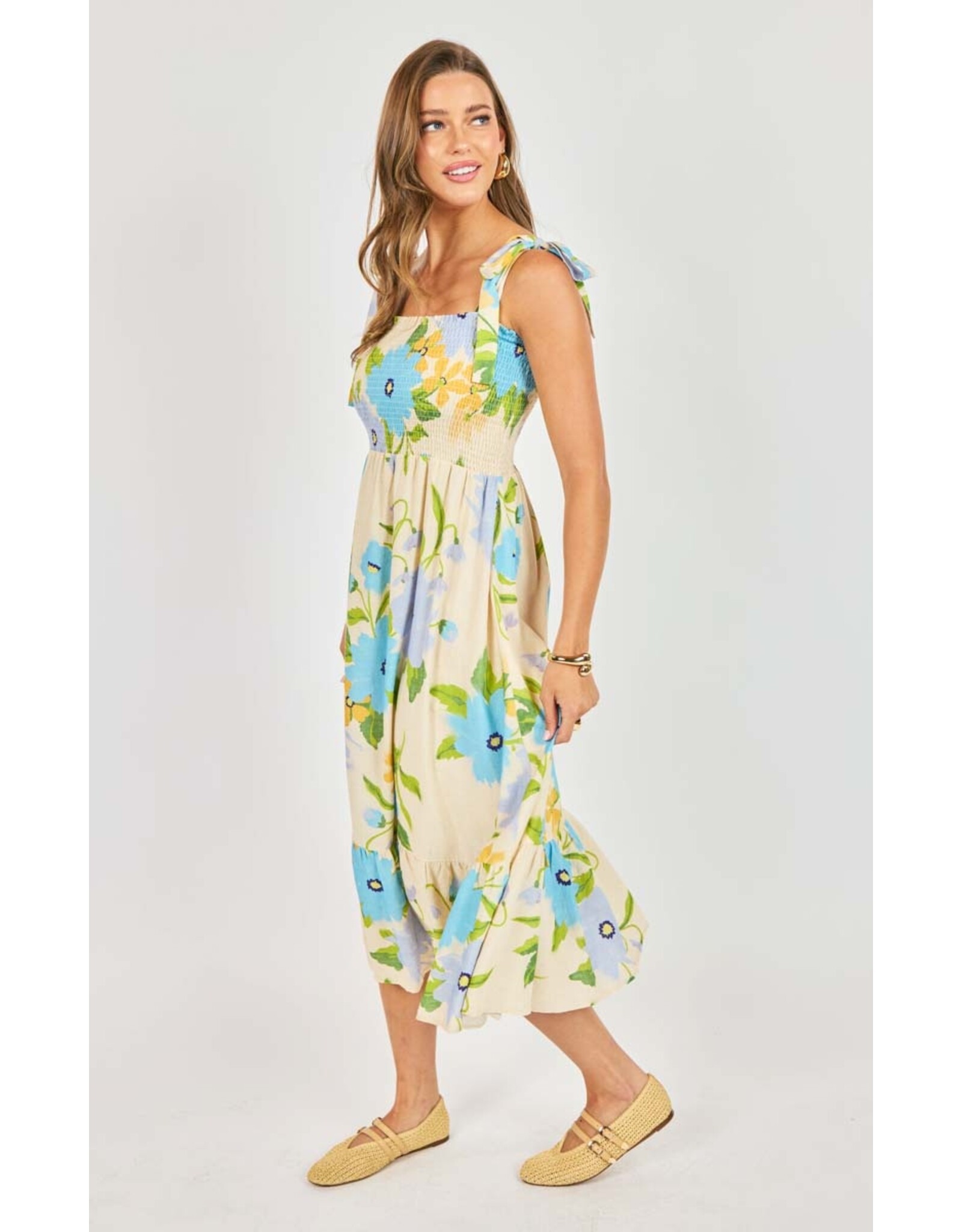 Sadie & Sage Sadie & Sage - Fresh Cut Midi Dress (Cream / Multi)