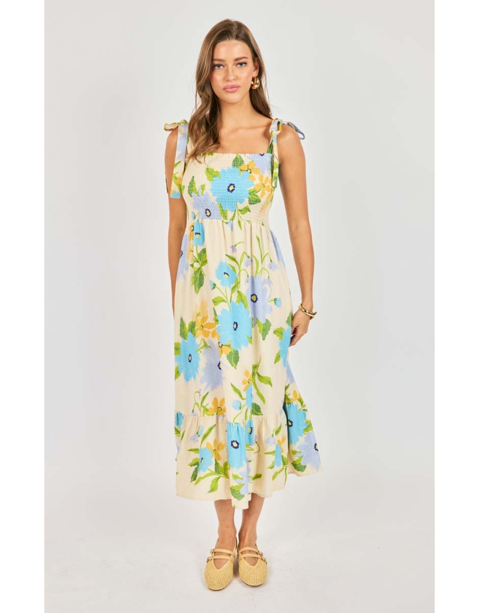 Sadie & Sage Sadie & Sage - Fresh Cut Midi Dress (Cream / Multi)