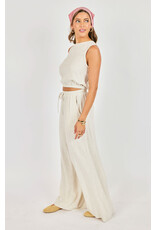 Sadie & Sage Sadie & Sage - Sugarloaf Elastic Hem Top (Oatmeal)