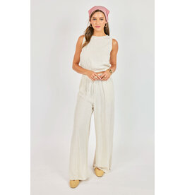 Sadie & Sage Sadie & Sage - Sugarloaf Elastic Hem Top (Oatmeal)