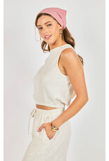 Sadie & Sage Sadie & Sage - Sugarloaf Elastic Hem Top (Oatmeal)