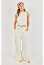 Sadie & Sage Sadie & Sage - Sugarloaf Elastic Hem Top (Oatmeal)