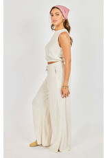 Sadie & Sage Sadie & Sage - Sugarloaf Elastic Hem Top (Oatmeal)