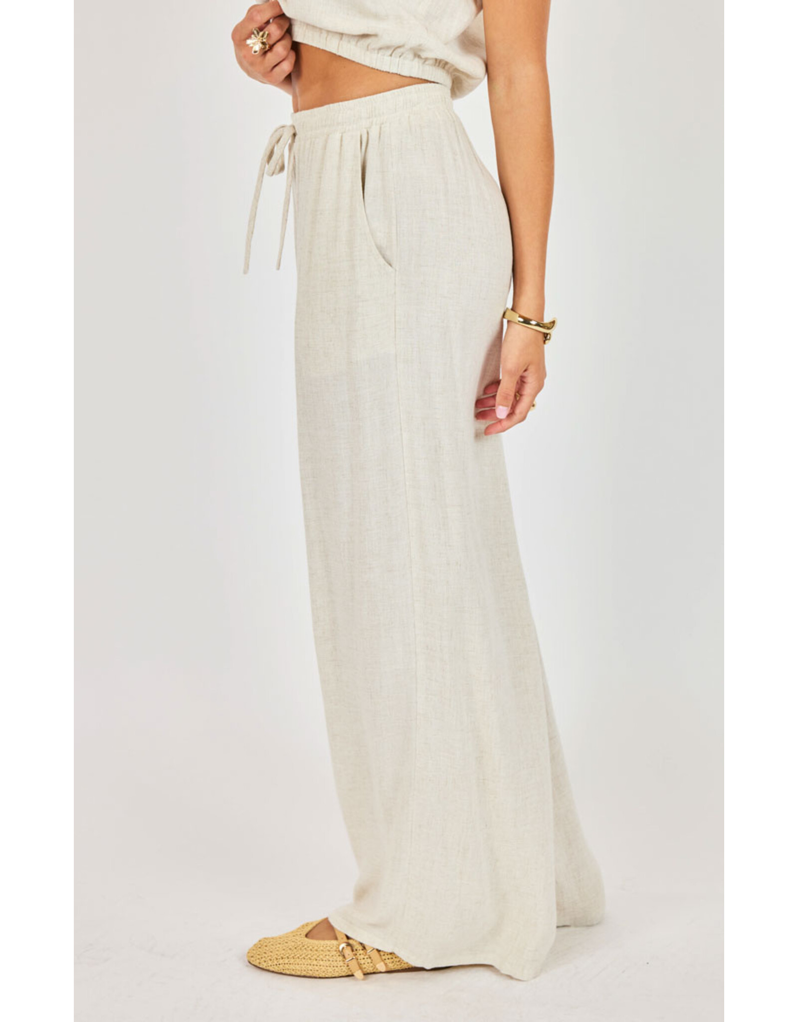 Sadie & Sage Sadie & Sage - Sugarloaf Elastic Waist Pants (Oatmeal)