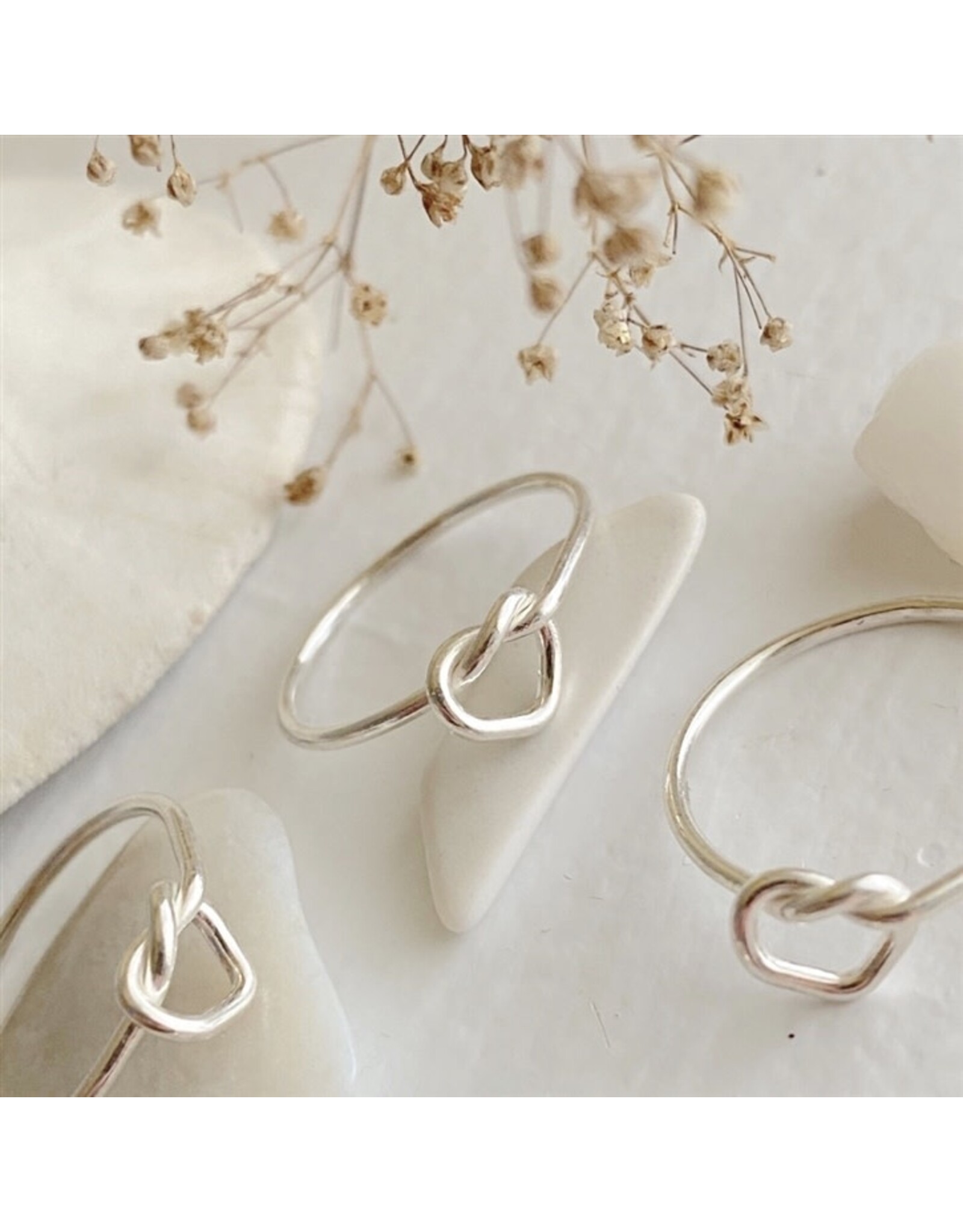 Pika & Bear Pika & Bear - "Atu" Knotted Heart Ring (Sterling Silver)