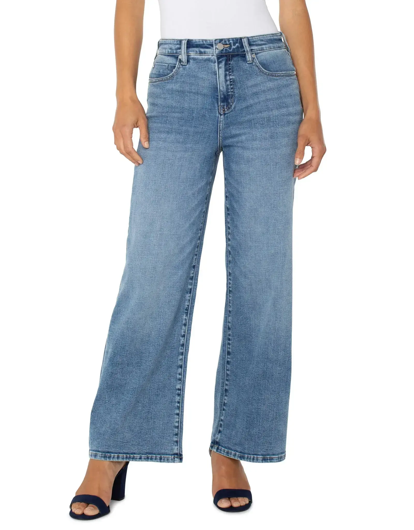 Liverpool Liverpool - Stride high rise wide leg (Carbon Canyon)