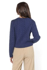Sadie & Sage Sadie & Sage - Lulu Embroidered Daisy Sweater (Navy)