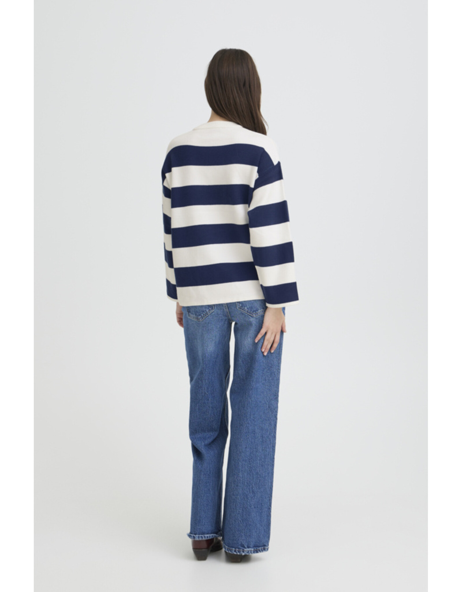 b.young b.young - Otari Stripe Jumper (Medieval Blue)