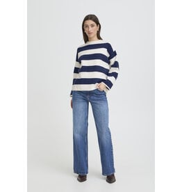 b.young b.young - Otari Stripe Jumper (Medieval Blue)