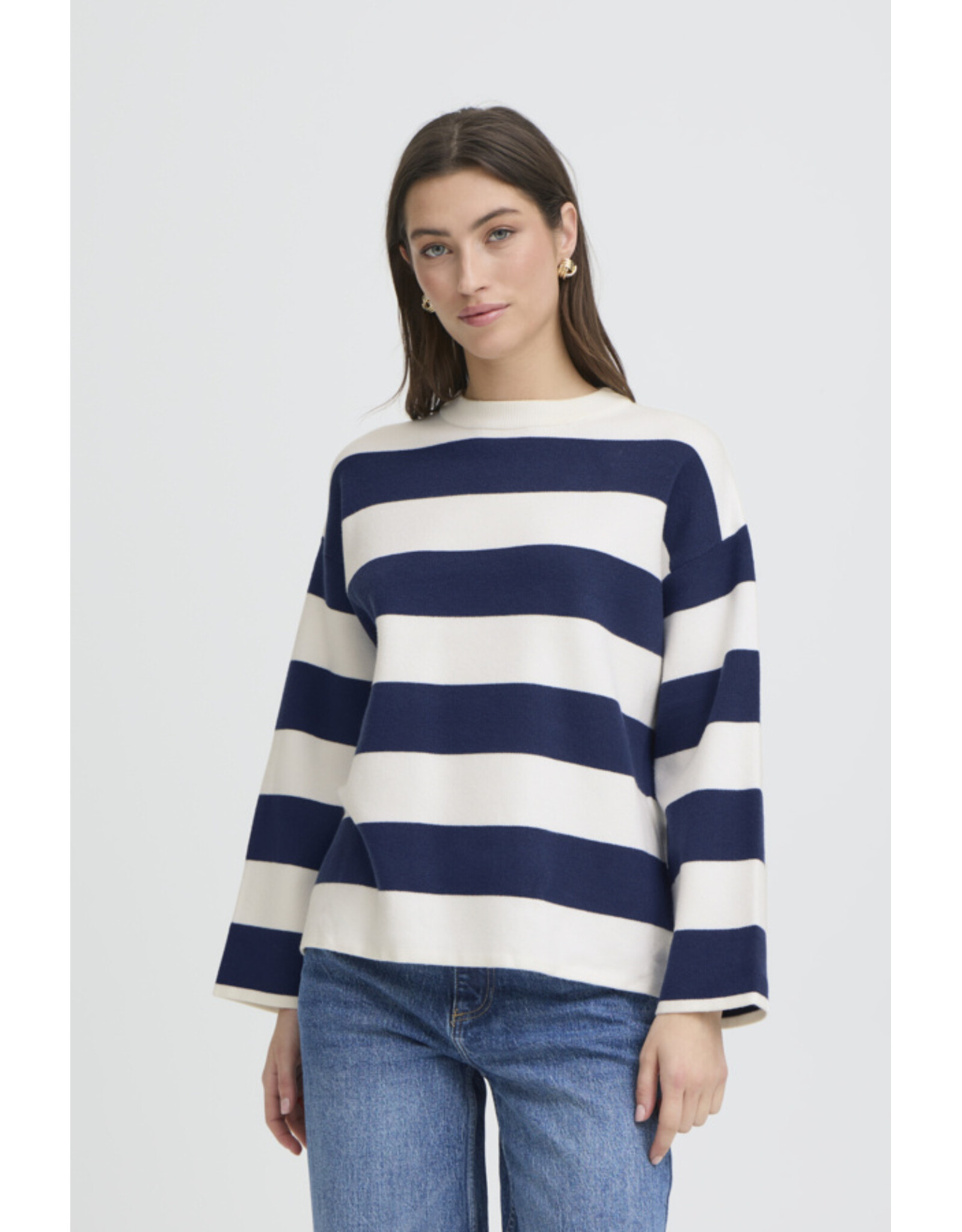 b.young b.young - Otari Stripe Jumper (Medieval Blue)