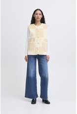 ICHI ICHI - Tonza Checkerboard Sherpa Vest (Fog)