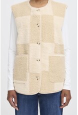 ICHI ICHI - Tonza Checkerboard Sherpa Vest (Fog)