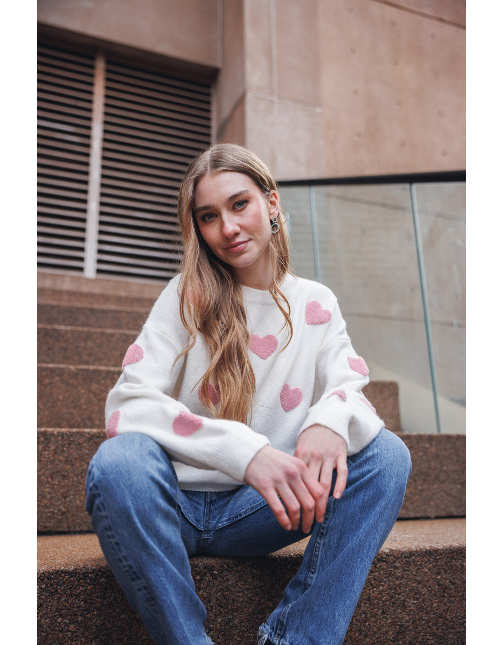 Papillon Papillon - 3d Heart Sweater (Pink)