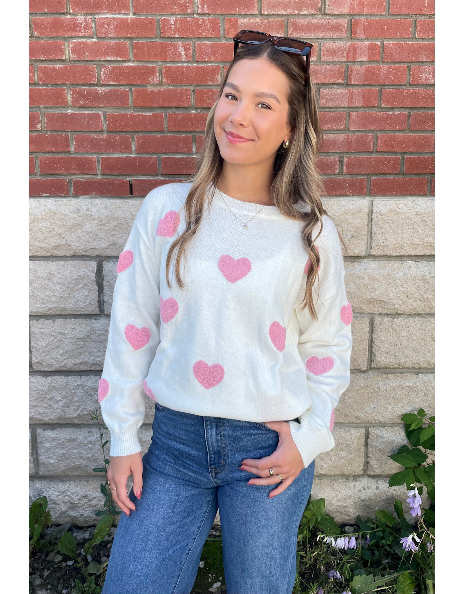 Papillon Papillon - 3d Heart Sweater (Pink)