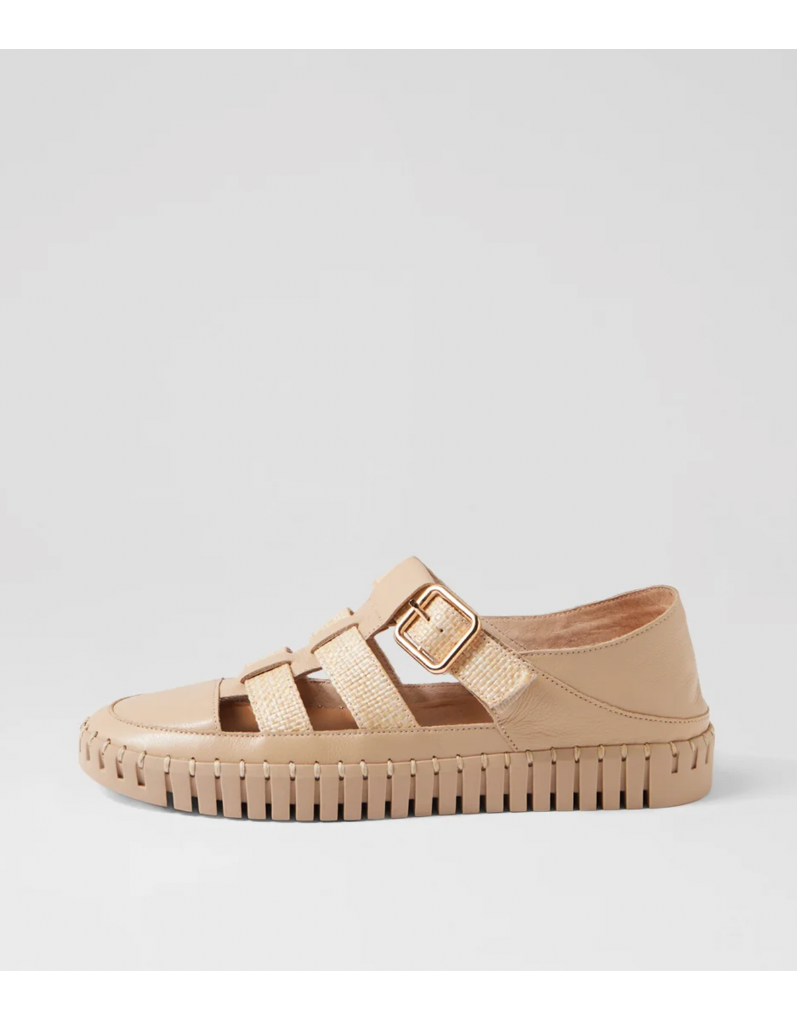 Django and Juliette Django & Juliette - Hiroko (Camel Leather - Raffia)