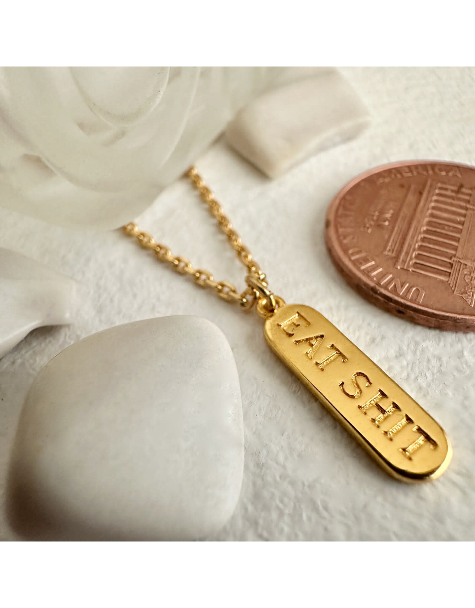 Pika & Bear Pika & Bear - "Customer Service Inner Monologue " Salty Language Charm Necklace