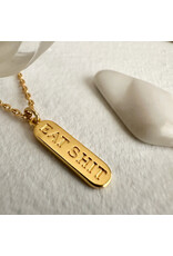 Pika & Bear Pika & Bear - "Customer Service Inner Monologue " Salty Language Charm Necklace