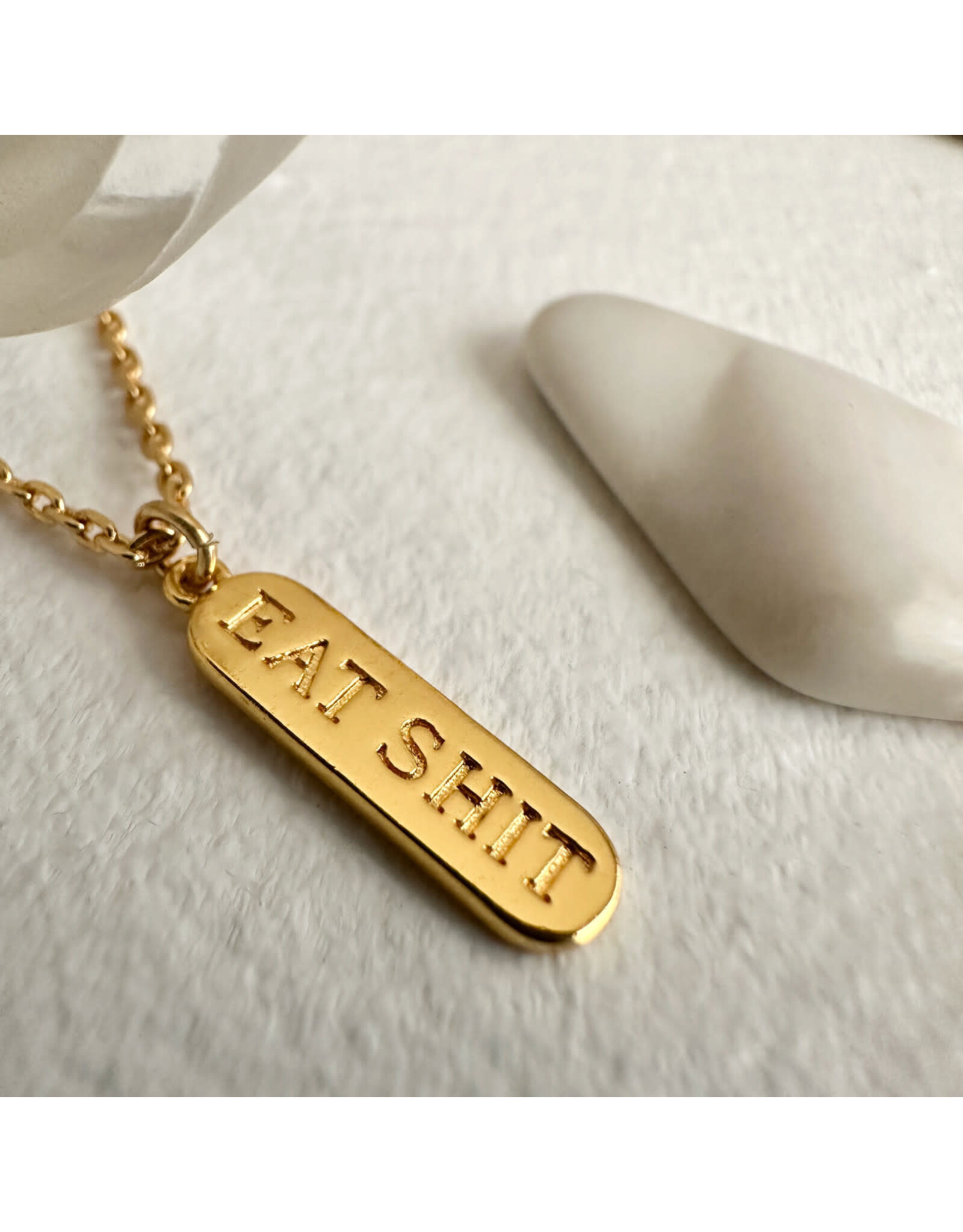 Pika & Bear Pika & Bear - "Customer Service Inner Monologue " Salty Language Charm Necklace