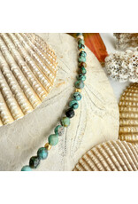 Pika & Bear Pika & Bear - "Hanalei" Natural Stone & Sun Charm Bracelet