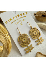 Pika & Bear Pika & Bear - "Blómi" Floral Design Drop Earrings