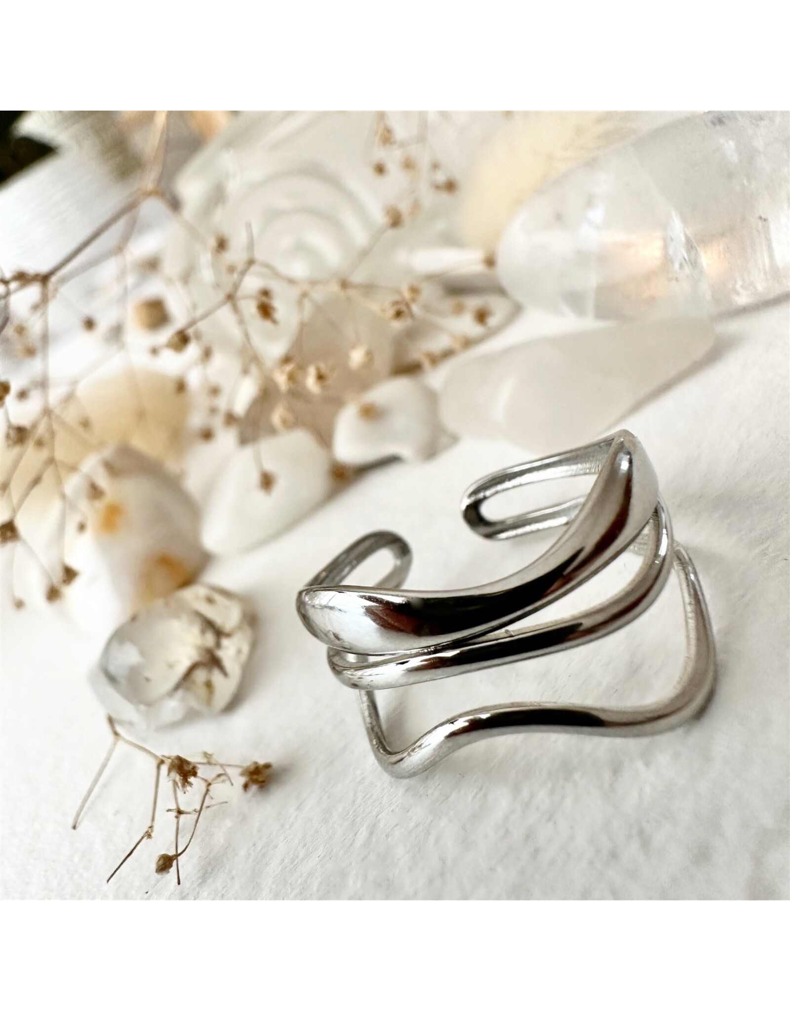 Pika & Bear Pika & Bear - Onda Triple Wavy Adjustable Ring