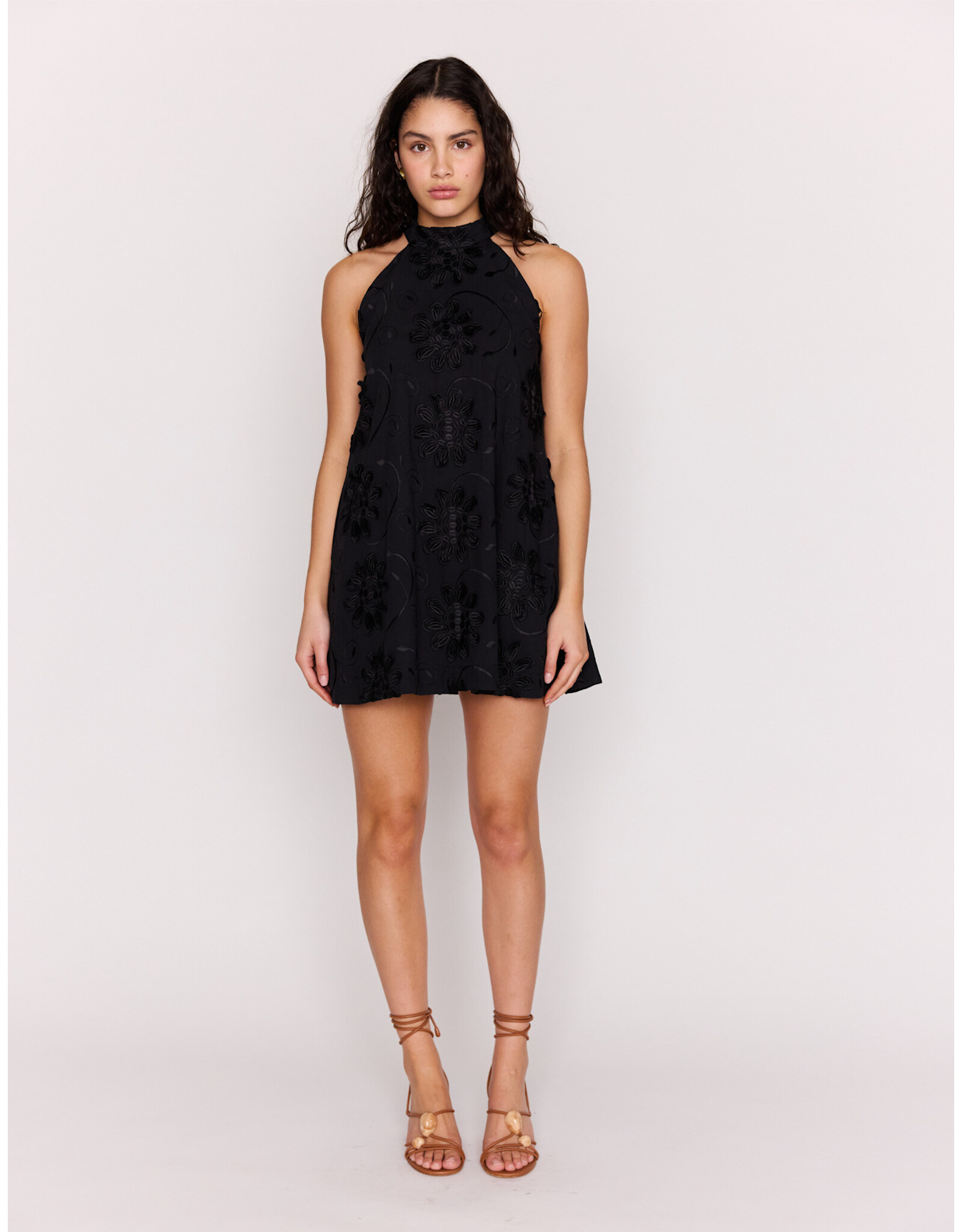 Mink Pink Mink Pink - Roma High Neck Mini Dress (Black)