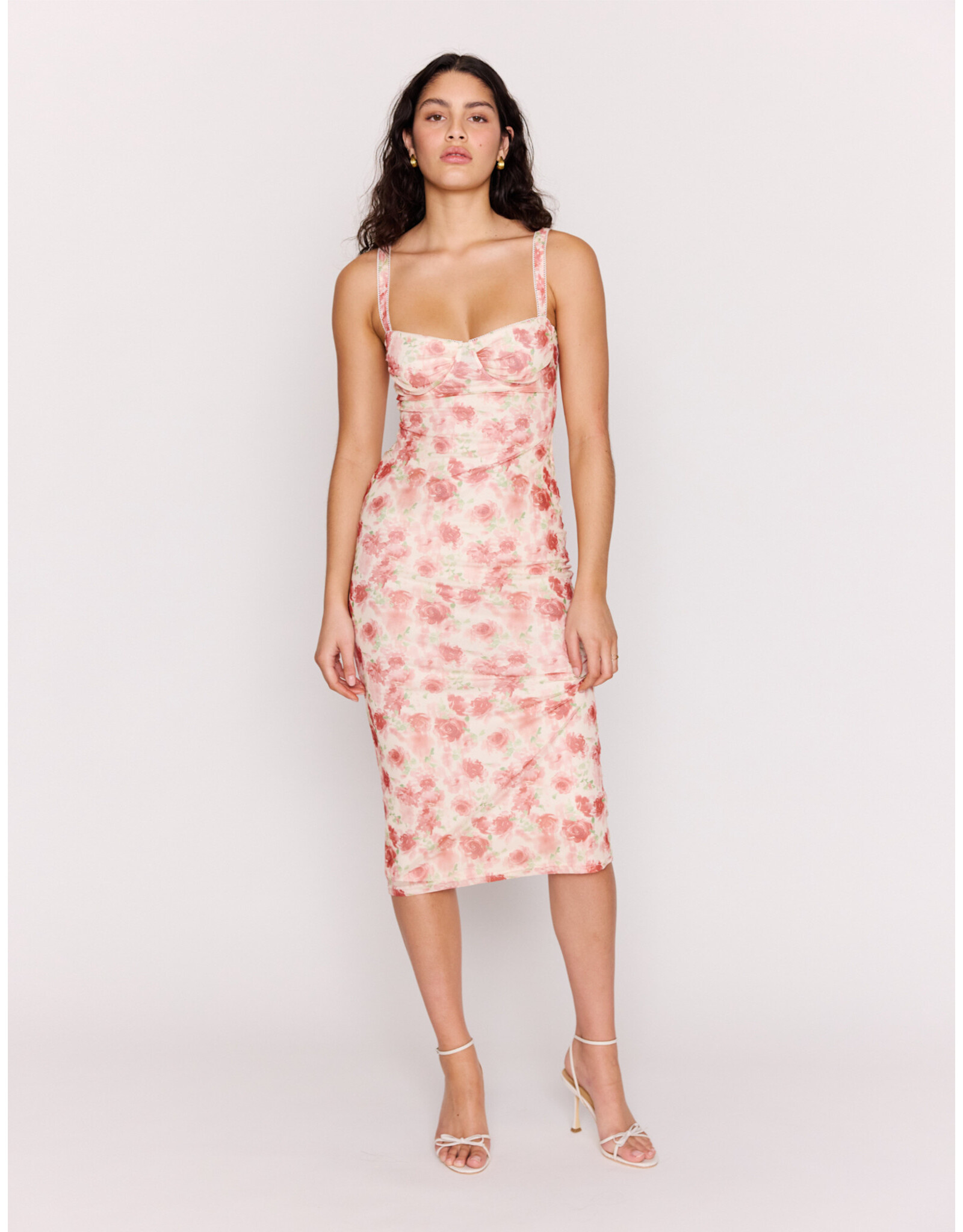 Mink Pink Mink Pink - Camille Mesh Bustier Dress (Pink Floral)