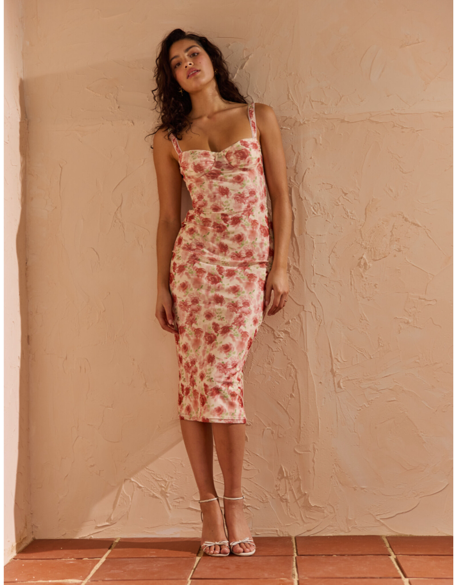 Mink Pink Mink Pink - Camille Mesh Bustier Dress (Pink Floral)