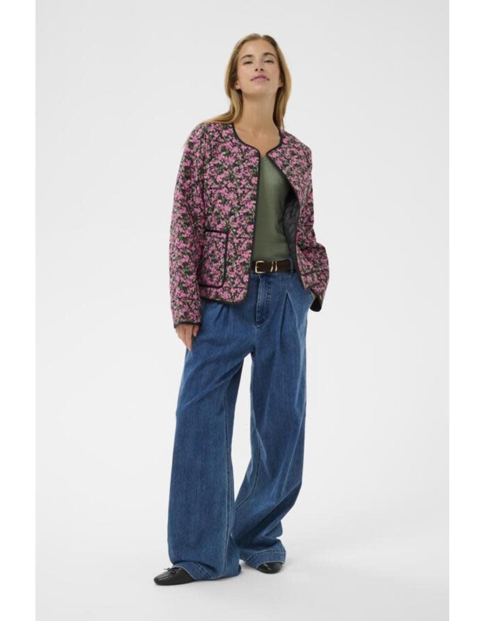 Kaffe Kaffe - Nuria Casual Jacket (Pink / Black)