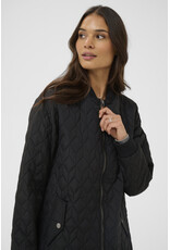 Kaffe Kaffe - Lelia Quilted Long Jacket (Black Deep)