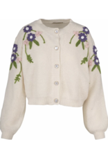 Astrid Astrid - Floral Knit Cardigan (Cream)