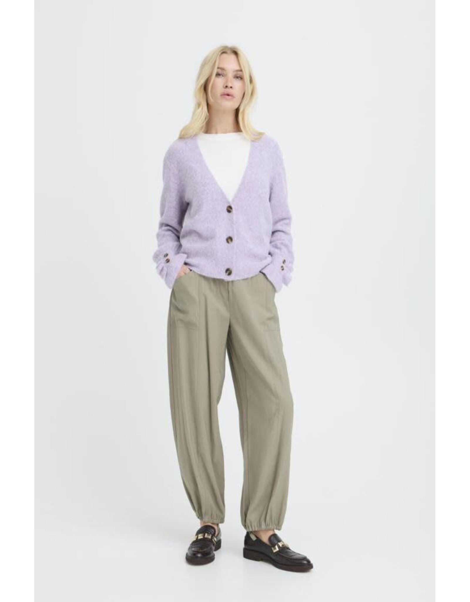 b.young b.young - Omea Frill Cardigan (English Lavender)
