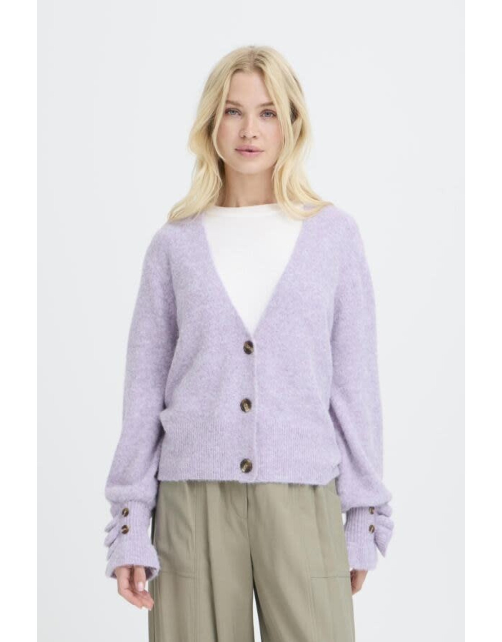 b.young b.young - Omea Frill Cardigan (English Lavender)