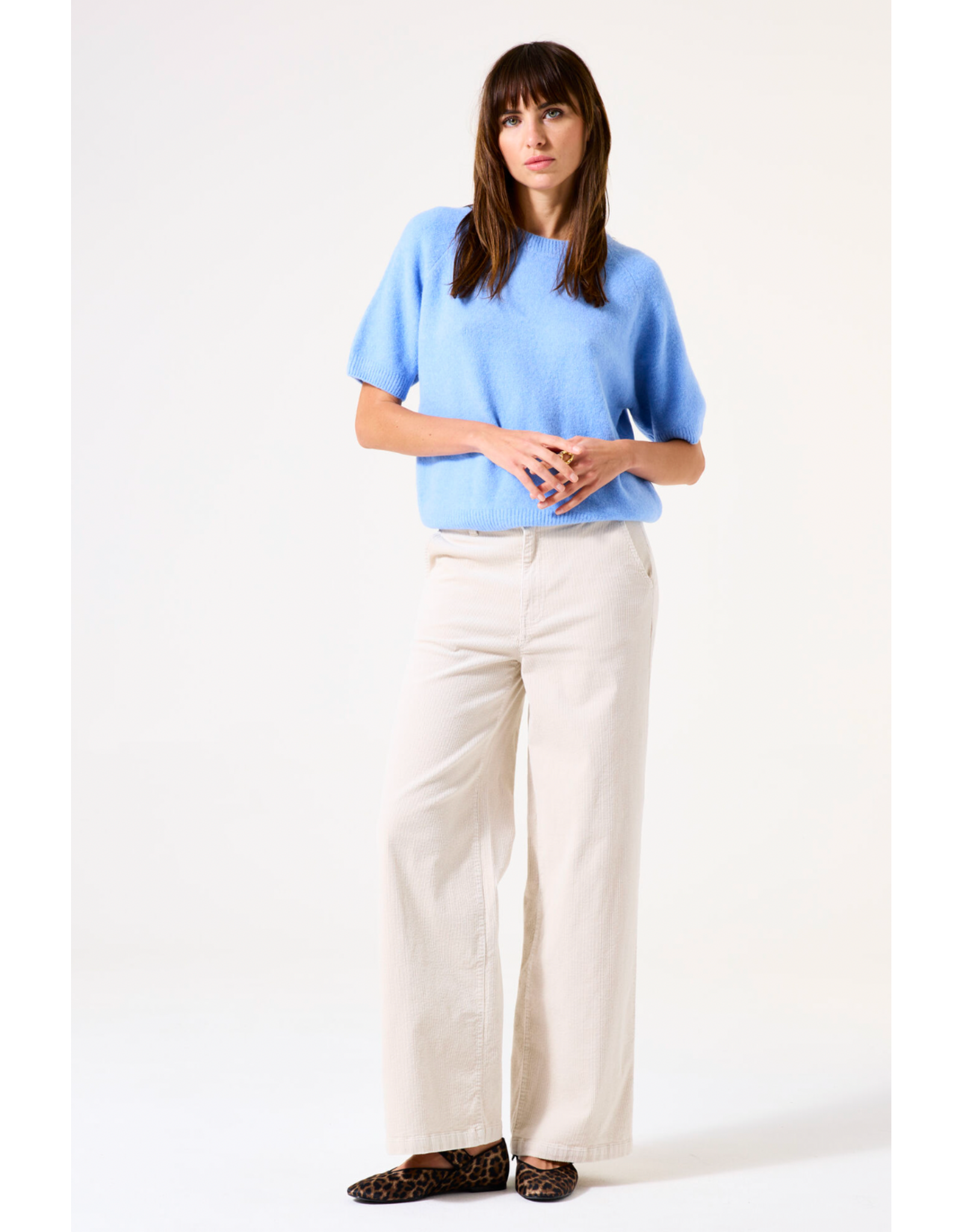 Garcia Garcia - Wide Leg Corduroy Pants (Whitecap)